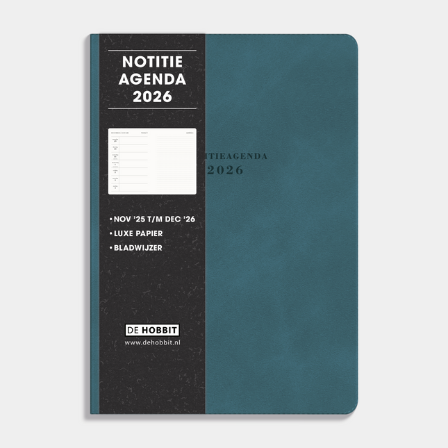 De Hobbit A5 Agenda Flex Notitie Blauw 2026