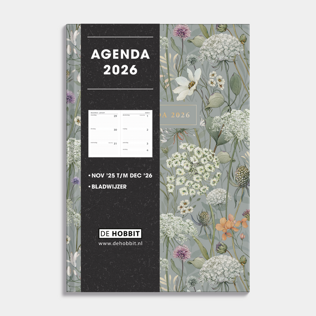 De Hobbit A5 Basic Agenda 2026 Weidebloemen