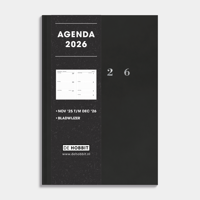 De Hobbit A5 Basic Agenda 2026 Zwart