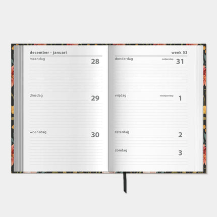 De Hobbit A5 Basic Agenda 2027 Vintage Rozen