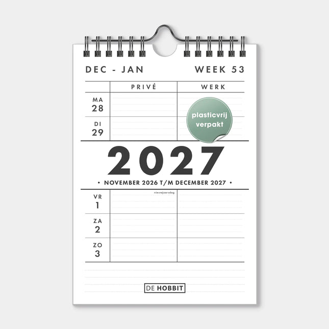 De Hobbit A5 Duoplanner 2027