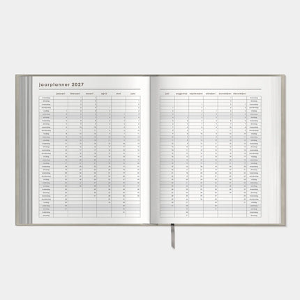 De Hobbit A5 Flex Planner 2027 Warmgrijs