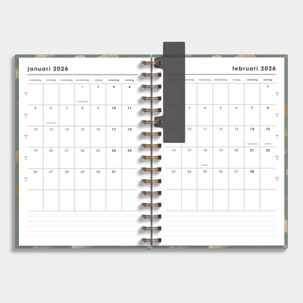 De Hobbit A5 Ringband Planner 2026 Ginkgo