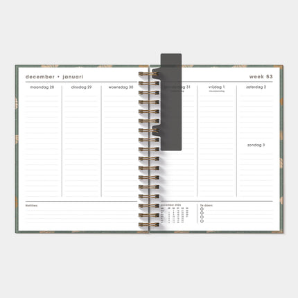 De Hobbit A5+ Ringband Planner 2027 Ginkgo