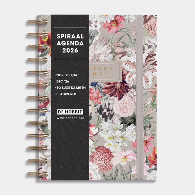 De Hobbit A5 Spiraal Agenda Bloemen 2026