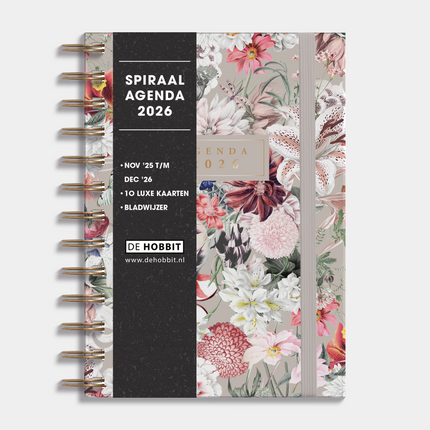 De Hobbit A5 Spiraal Agenda Bloemen 2026