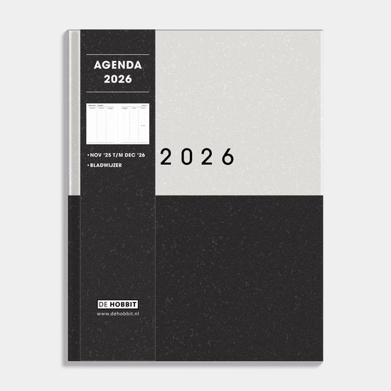 De Hobbit Basic Agenda 2026 Wit Zwart