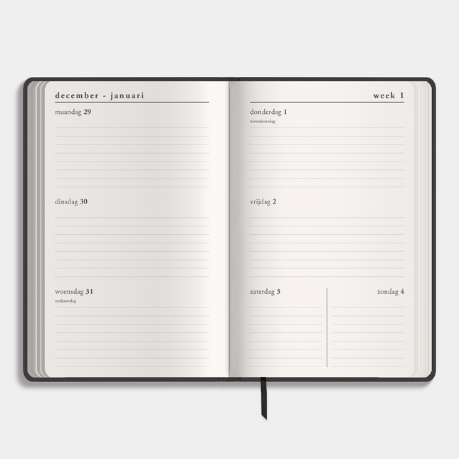 De Hobbit Deluxe Pocket Agenda 2026 Antraciet