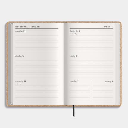 De Hobbit Deluxe Pocket Agenda 2026 Kurk
