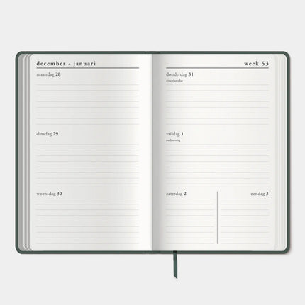 De Hobbit Deluxe Pocket Agenda 2027 Donkergroen