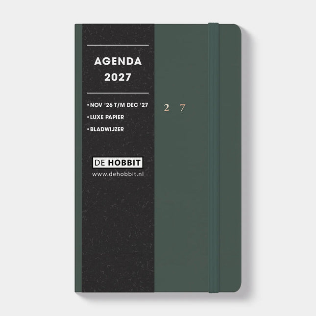 De Hobbit Deluxe Pocket Agenda 2027 Donkergroen