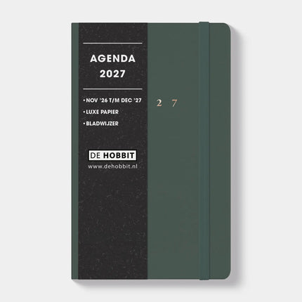 De Hobbit Deluxe Pocket Agenda 2027 Donkergroen