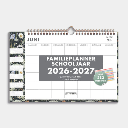 De Hobbit Gezinsplanner 2026-2027 A4+ Weidebloemen