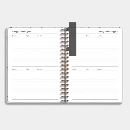 De Hobbit Lerarenagenda Basisonderwijs 2026-2027 ±A4 Aquarel Bloemetjes