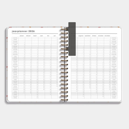 De Hobbit Lerarenagenda Basisonderwijs 2026-2027 ±A4 Aquarel Bloemetjes
