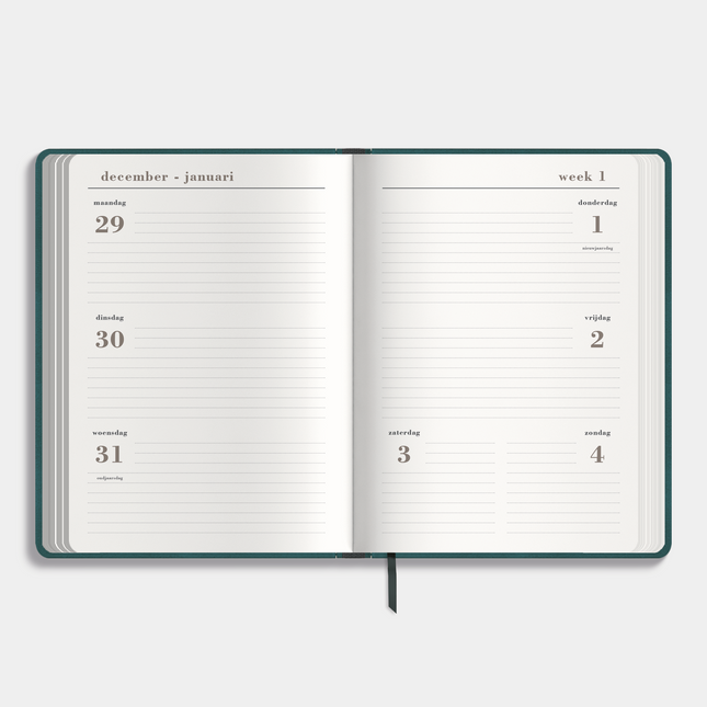 De Hobbit Luxe A5 Agenda 2026 Teal