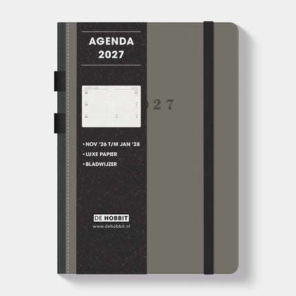 De Hobbit Luxe A5 Agenda 2027 Grijs
