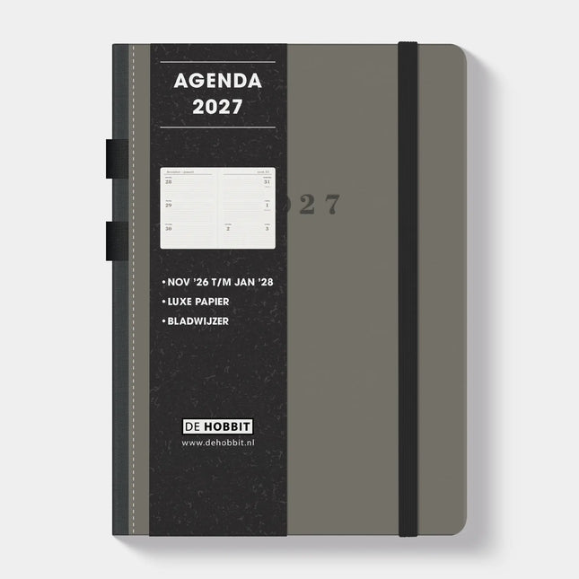 De Hobbit Luxe A5 Agenda 2027 Grijs