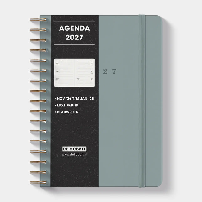 De Hobbit Luxe A5 Ringband Agenda 2027 Grijs