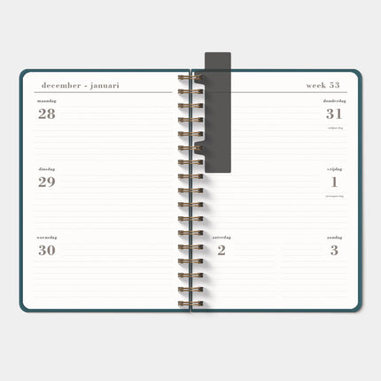 De Hobbit Luxe A5 Ringband Agenda 2027 Teal