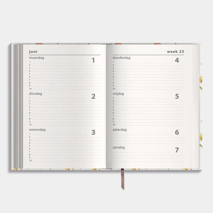 De Hobbit Luxe Schoolagenda 2026-2027 ±A5 Aquarel Wilde Bloemetjes