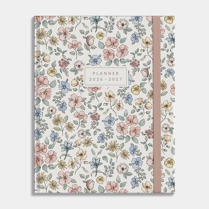 De Hobbit Luxe Weekplanner 2026-2027 A5+ Pastel Bloemetjes