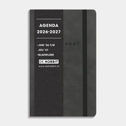 De Hobbit Luxe Zakagenda 2026-2027 ±A6 Suedelook Antraciet