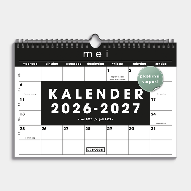 De Hobbit Maandkalender Schooljaar 2026-2027 A4 Basic
