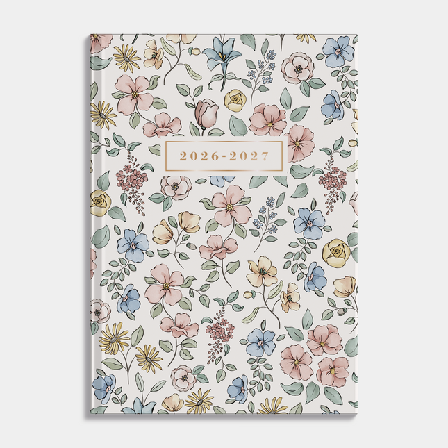 De Hobbit Mini Agenda 2026-2027 A7 Pastel Bloemetjes