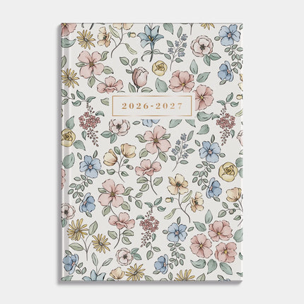 De Hobbit Mini Agenda 2026-2027 A7 Pastel Bloemetjes