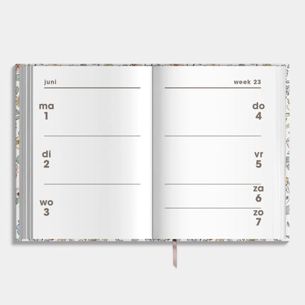 De Hobbit Mini Agenda 2026-2027 A7 Pastel Bloemetjes