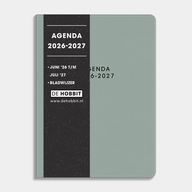 De Hobbit Pocket Agenda 2026-2027 A6 Lederlook Aqua