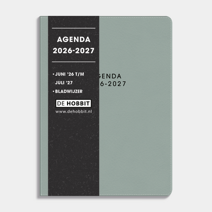 De Hobbit Pocket Agenda 2026-2027 A6 Lederlook Aqua