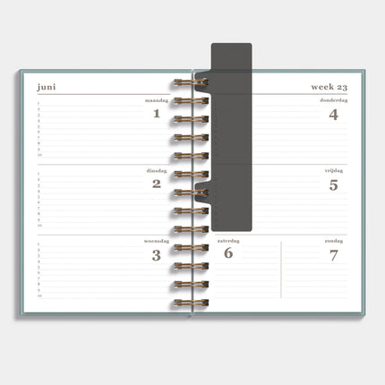 De Hobbit Ringband Agenda 2026-2027 Medium Aquarel Bloemetjes