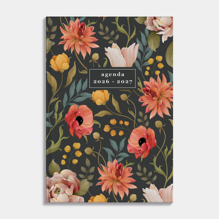 De Hobbit Schoolagenda 2026-2027 ±A5 Vintage Bloemen