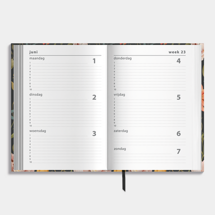 De Hobbit Schoolagenda 2026-2027 ±A5 Vintage Bloemen