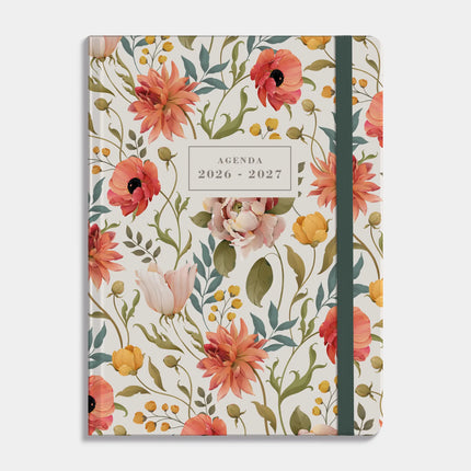De Hobbit Soft Pocket Agenda 2026-2027 A6 Vintage Bloemen