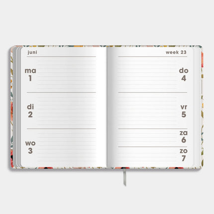 De Hobbit Soft Pocket Agenda 2026-2027 A6 Vintage Bloemen