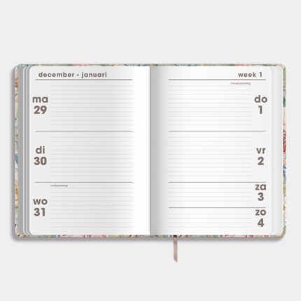 De Hobbit Soft Pocket Agenda 2026 Vintage Bloemen