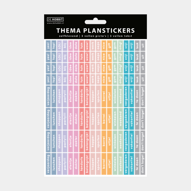 De Hobbit Thema Planstickers Hobbit