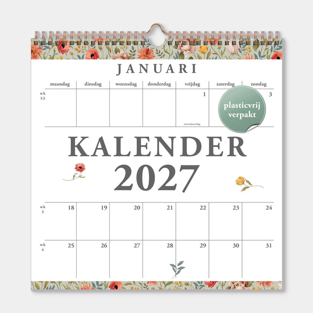 De Hobbit Vintage Bloemen Kalender 2027