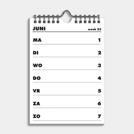 De Hobbit Weekkalender Schooljaar 2026-2027 A5 Basic