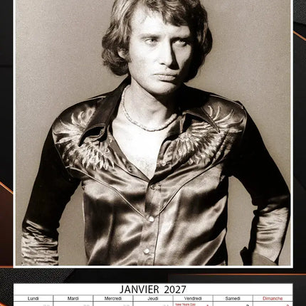 Dream Johnny Hallyday Kalender 2027 A3
