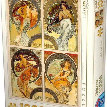Dtoys Alphonse Mucha Puzzel 1000 Stukjes