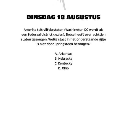 Edicola Bruce Springsteen Scheurkalender 2026