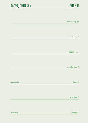 Edicola De Groene Tuin Agenda 2026