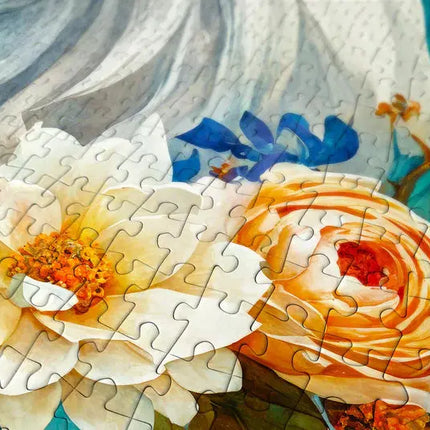 Enjoy Blooming Snow Fox Puzzel 1000 Stukjes
