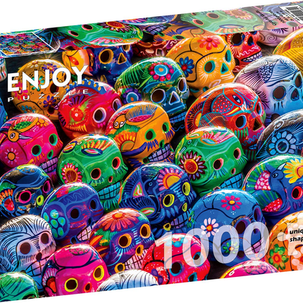 Enjoy Colorful Skulls Puzzel 1000 Stukjes