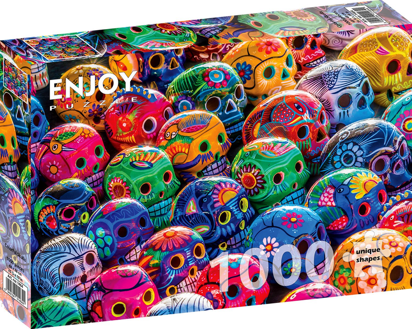 Enjoy Colorful Skulls Puzzel 1000 Stukjes