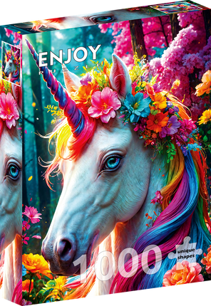 Enjoy Floral Unicorn Puzzel 1000 Stukjes